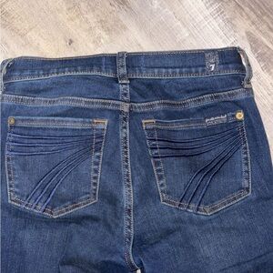 7 For All Mankind Dark Blue Denim with Stitch Detail